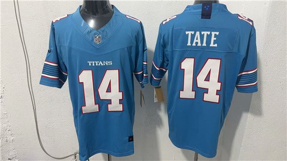 Men's Tennessee Titans #14 Carnell Tate Light Blue 2026 F.U.S.E. Vapor Limited Football Stitched Jersey
