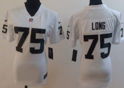 Nike Oakland Raiders #75 Howie Long White Game Womens Jersey