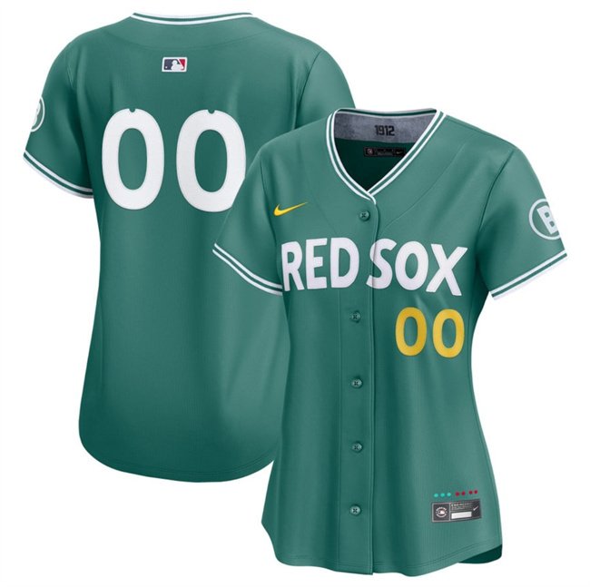 Women's Boston Red Sox ACTIVE PLAYER Custom Green 2025 City Connect Limited Stitched Baseball Jersey(Run Small)