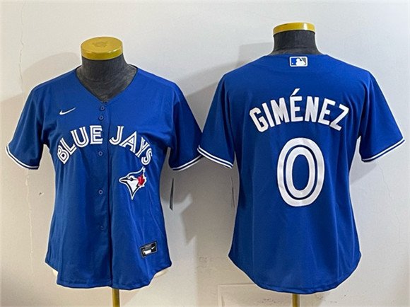Youth Toronto Blue Jays #0 Andrés Giménez Blue Cool Base Stitched Baseball Jersey