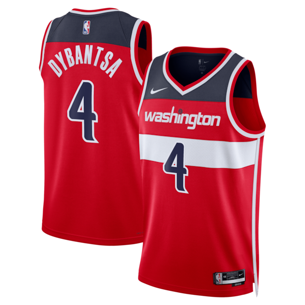 Men's Washington Wizards #4 AJ Dybantsa Nike Red 2026 NBA Draft Swingman Icon Edition Jersey
