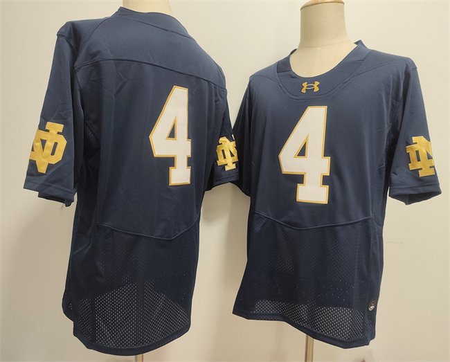 Men's Notre Dame Fighting Irish #4 Jeremiyah Love Navy Limited Stitched Jersey