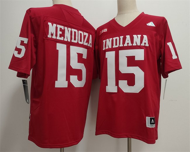 Men's Indiana Hoosiers #15 Fernando Mendoza Red 2026 Stitched Basketball Jersey