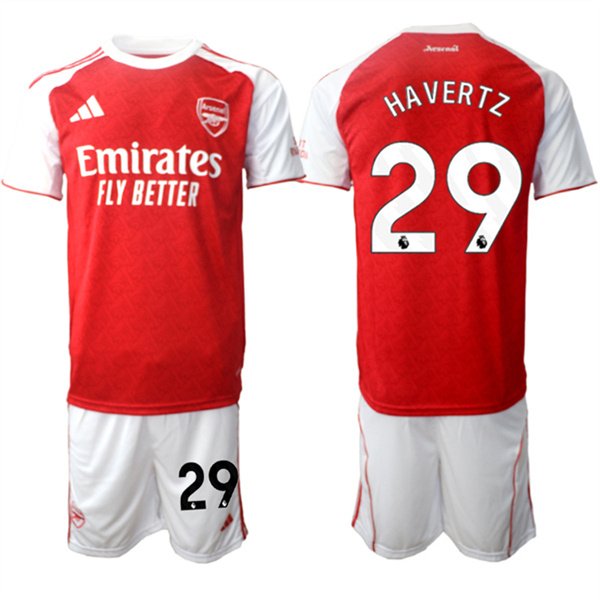 Men's Arsenal F.C #29 Kai Havertz 2026 Red Home Soccer Jersey Suit