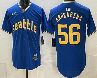 Men's Seattle Mariners #56 Randy Arozarena Blue City Limited Jersey