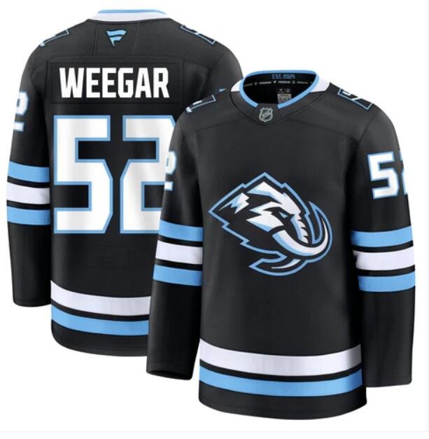Men's Utah Mammoth #52 Mackenzie Weegar Fanatics Home Navy Blue Premium Jersey