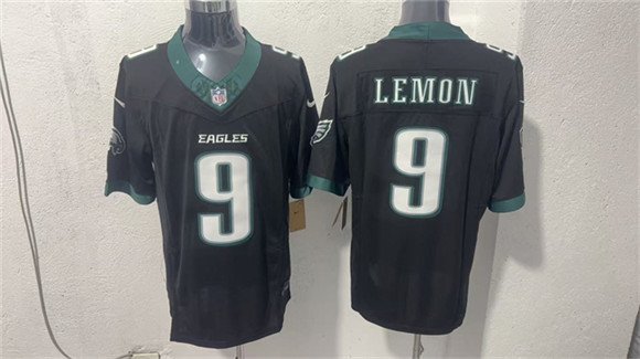 Men's Philadelphia Eagles #9 Makai Lemon Black 2026 F.U.S.E. Draft Vapor Untouchable Limited Football Stitched Jersey