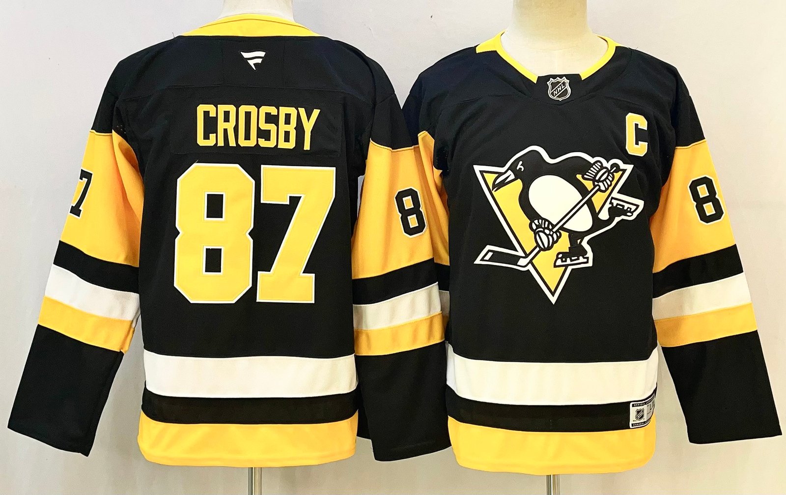 Youth Pittsburgh Penguins #87 Sidney Crosby Black 2024-25 Alternate Wich C Patch Stitched Hockey Jersey