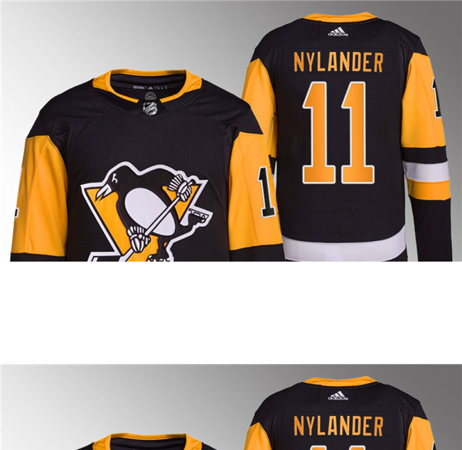 Men's Pittsburgh Penguins #11 Alex Nylander Black Stitched Jersey1
