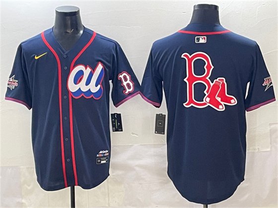 Men's American League Boston Red Sox Team Big Logo Navy 2025 All-Star Edition Limited Stitched Baseball Jersey