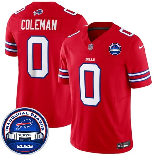 Men's Buffalo Bills #0 Keon Coleman Red F.U.S.E. 2026 Inaugural Season at Highmark Stadium Football Stitched Jersey