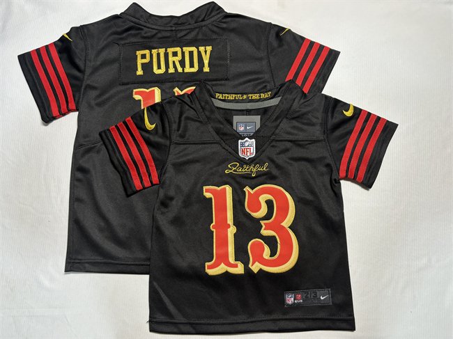 Toddlers San Francisco 49ers #13 Brock Purdy Black 2025 F.U.S.E. “Rivalries” Vapor Limited Stitched Football Jersey