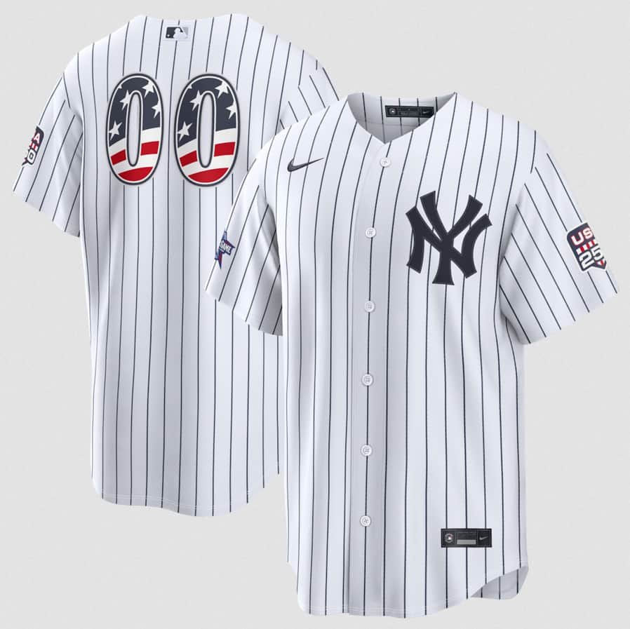 Men's New York Yankees ACTIVE PLAYER Custom White 2026 All-Star Edition Stars & Stripes & USA 250 Fourth of July Home Stadium Stitched Baseball Jersey