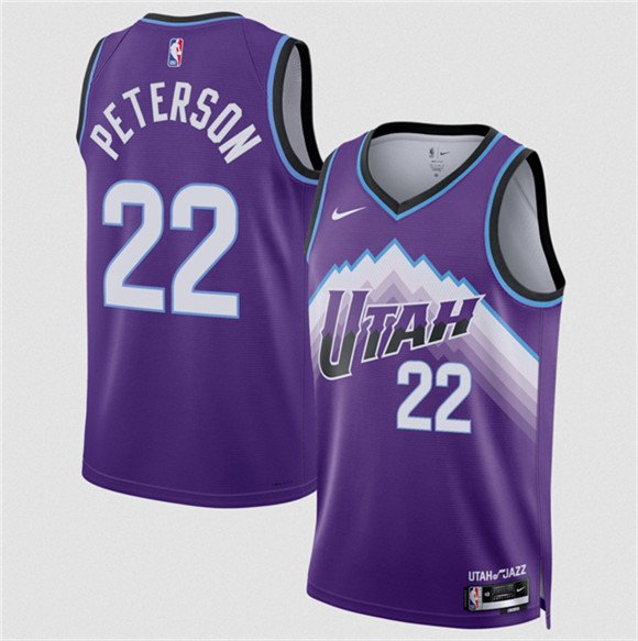 Men's Utah Jazz #22 Darryn Peterson Purple 2026 Draft Icon Edition Stitched Basketball Jersey