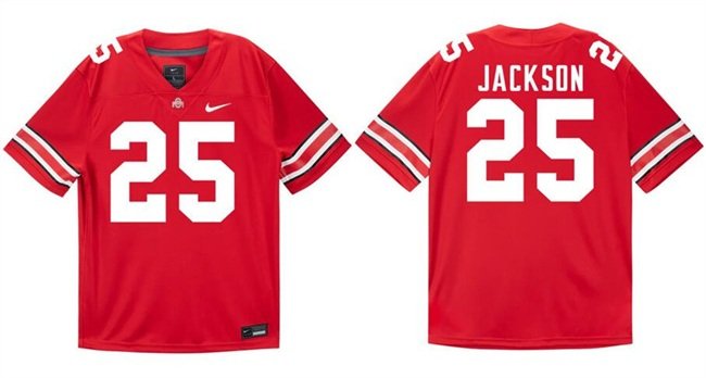 Men's Ohio State Buckeyes #25 Bo Jackson Red Stitched Football Jersey