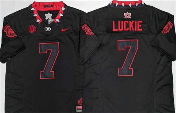 Men's Georgia Bulldogs #7 Lawson Luckie White 2026 F.U.S.E. Stitched Jersey
