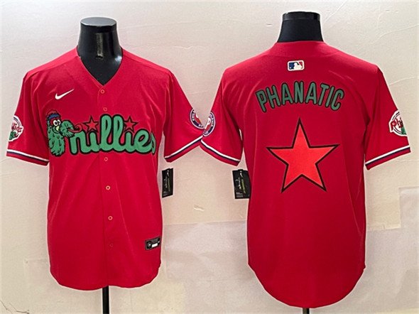 Men's Philadelphia Phillies Red Phanatic Limited Stitched Jersey