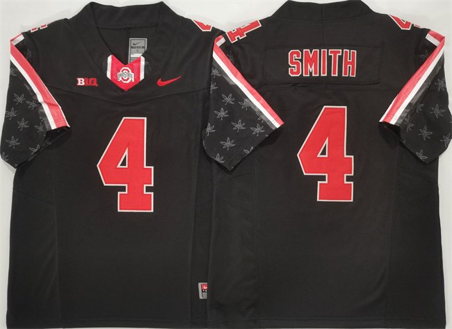 Men's Ohio State Buckeyes #4 Jeremiah Smith Black 2025 F.U.S.E. Limited Stitched Jersey