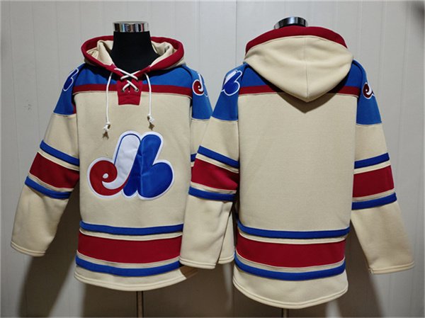 Men's Philadelphia Phillies Blank Cream Ageless Must-Have Lace-Up Pullover Hoodie