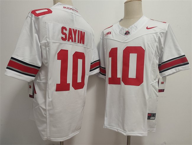 Men's Ohio State Buckeyes #10 Julian Sayin White 2025 F.U.S.E. Limited Stitched Jersey