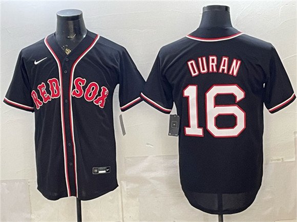 Men's Boston Red Sox #16 Jarren Duran 2026 Fashion Replica Black Out Stitched Baseball Jersey