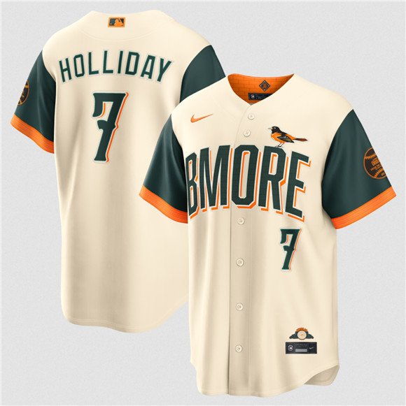 Men's Baltimore Orioles #7 Jackson Holliday Natural 2026 City Connect Stadium Stitched Baseball Jersey