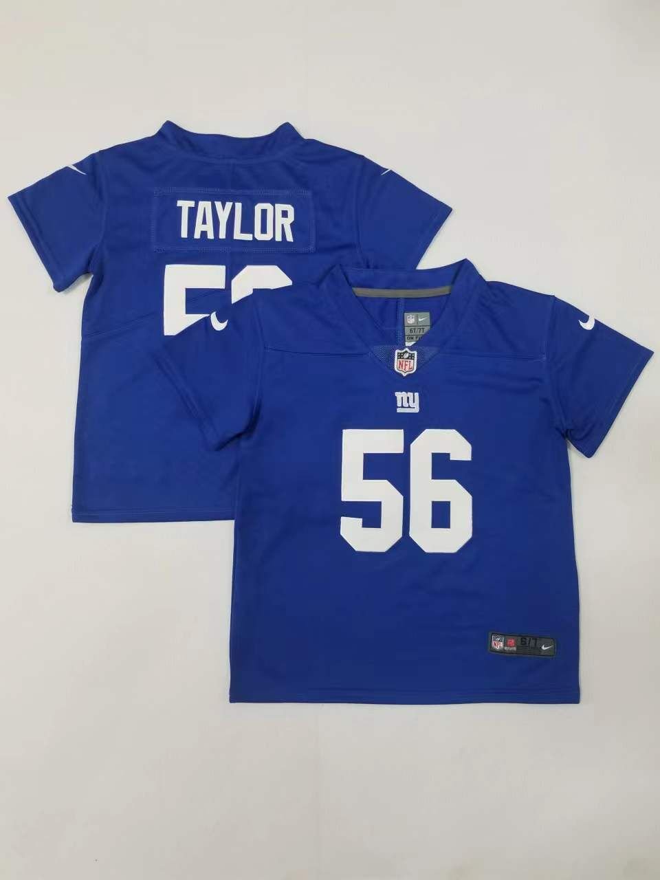 Toddler New York Giants #56 Lawrence Taylor Limited Blue Vapor Stitched Jersey