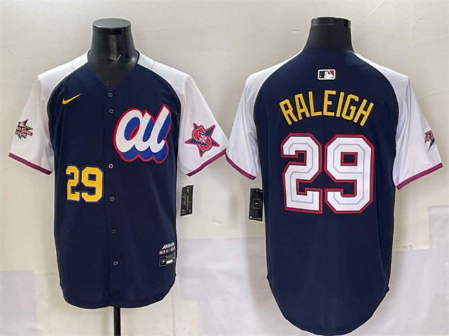 Men's American League #29 Cal Raleigh Navy Alternate 2025 All-Star Edition Limited Stitched Baseball Jersey