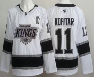 Men's Los Angeles Kings #11 Anze Kopitar White Authentic Jersey
