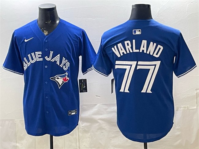 Men's Toronto Blue Jays #77 Louis Varland Royal 2025 Limited Stitched Baseball Jersey