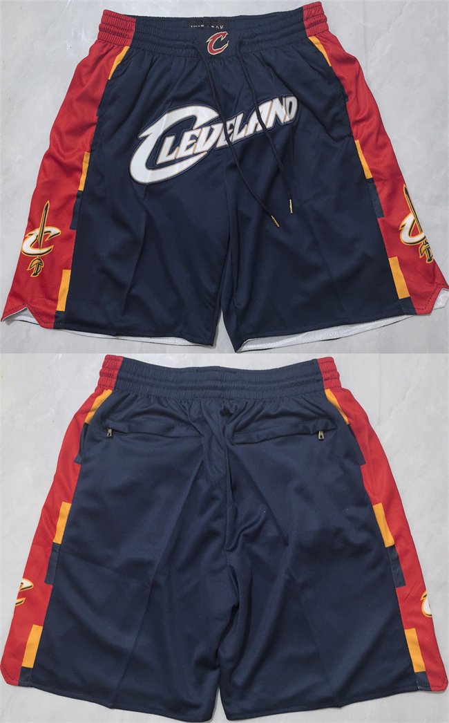 Men's Cleveland Cavaliers Navy Shorts(Run Small)