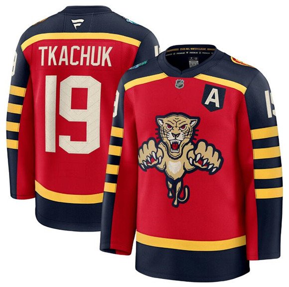 Men's Florida Panthers #19 Matthew Tkachuk Red 2026 Winter Classic Stitched Hockey Jersey Men's Florida Panthers #19 Matthew Tkachuk Red 2026 Winter Classic Stitched Hockey Jersey