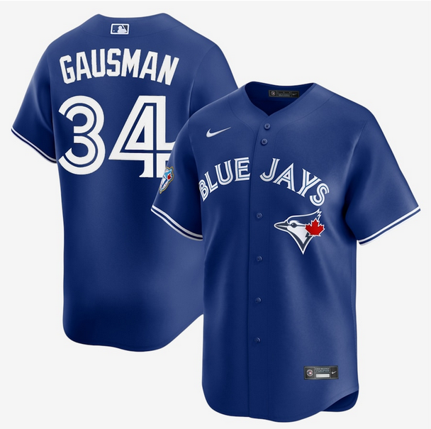 Men's Toronto Blue Jays #34 Kevin Gausman Royal Nike 50th Anniversary Alternate Replica Jersey
