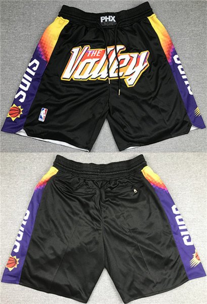 Mens Phoenix Suns Black Shorts (Run Small)