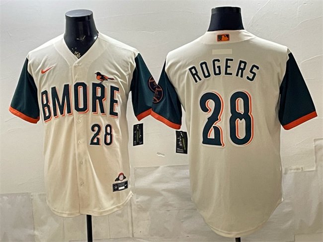 Men's Baltimore Orioles #28 Trevor Rogers Natural 2026 City Connect Stadium Stitched Baseball Jersey