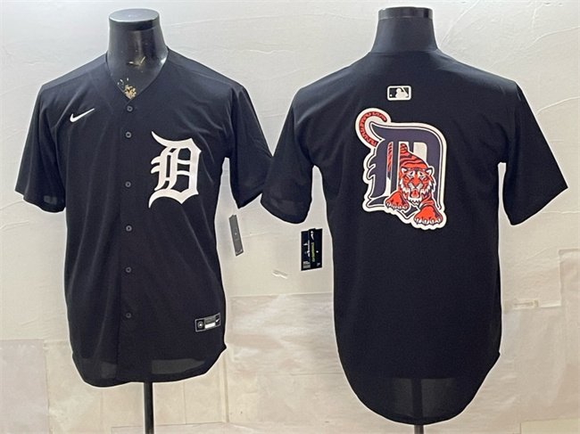 Men's Detroit Tigers Team Big Logo Limited Stitched Baseball Jersey