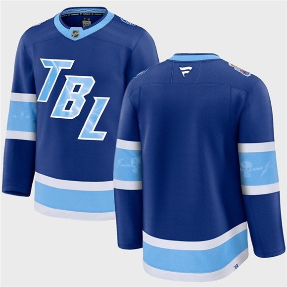 Men's Tampa Bay Lightning Blank Blue 2026 Stadium Series Stitched Jersey