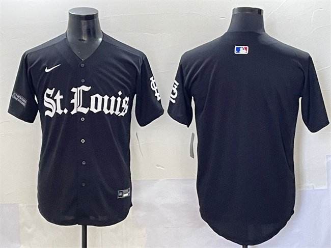 Men's St. Louis Cardinals Blank Black 'Gothic Legacy Edition' Vapor Premier Limited Stitched Baseball Jersey