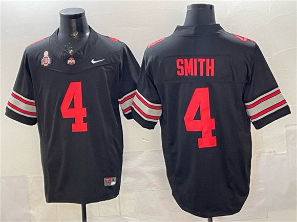 Men's Ohio State Buckeyes #4 Jeremiah Smith Black 2025 F.U.S.E. Limited Stitched Jersey