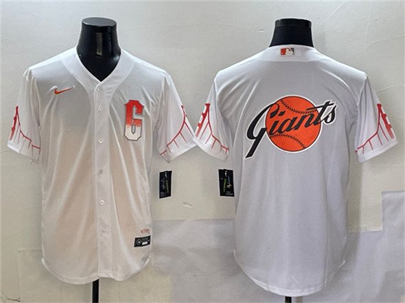 Mens San Francisco Giants Team Big Logo White City Connect Cool Base Stitched Baseball Jersey