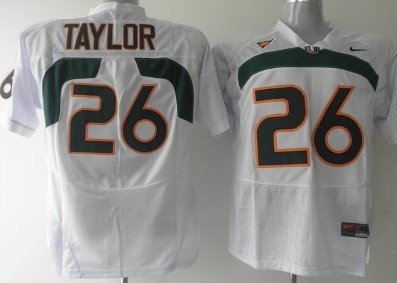 Miami Hurricanes #26 Taylor White Jersey