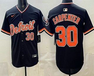 Men's Detroit Tigers #30 Kerry Carpenter Navy Limited Jersey