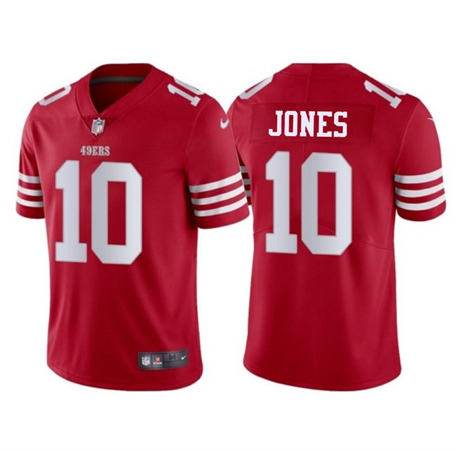Youth San Francisco 49ers #10 Mac Jones Red 2025 Vapor Untouchable Limited Stitched Football Jersey
