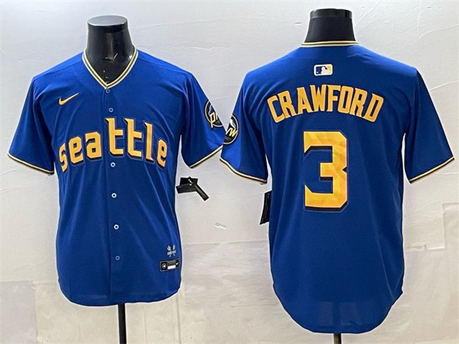 Men's Seattle Mariners #3 Cal Raleigh Royal 2025 Limited Stitched jersey