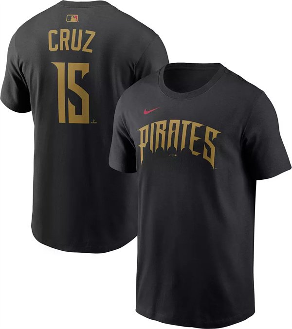 Men's Pittsburgh Pirates #15 Oswin Appollis Black 2026 City Connect T-Shirt