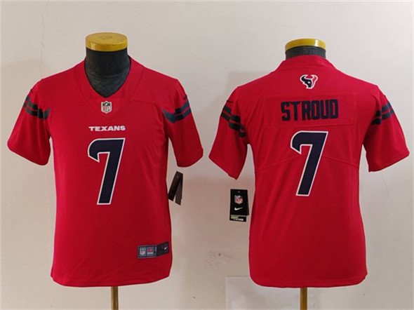 Youth Houston Texans #7 C.J. Stroud Red Vapor Untouchable Limited Stitched Jersey