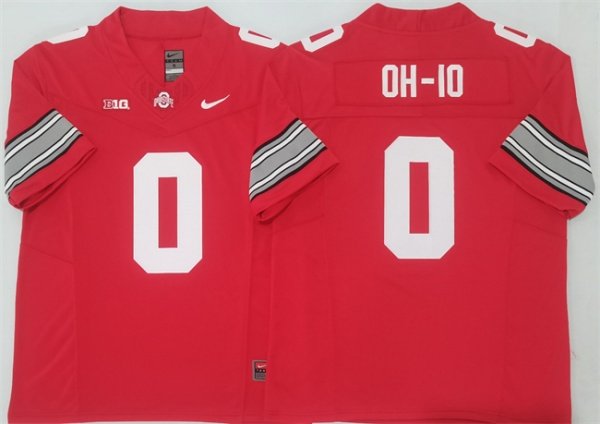 Men's Ohio State Buckeyes #0 OH-IO Red 2025 F.U.S.E. Limited Stitched Jersey