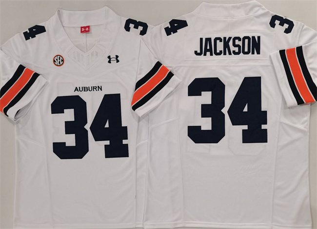 Men's Auburn Tigers #34 Bo Jackson White 2024 F.U.S.E. Limited Stitched Jersey