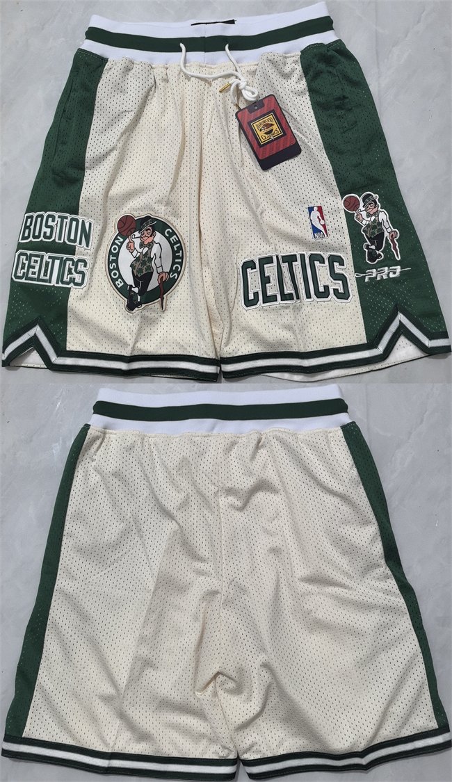 Men's Boston Celtics White Shorts (Run Small)