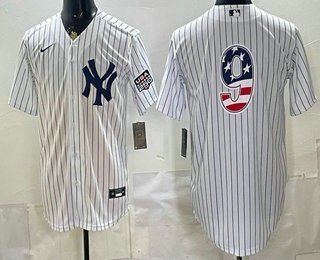 Men's New York Yankees #9 Roger Maris White 2026 USA 250 Fourth of July Home Stadium Stitched Jersey